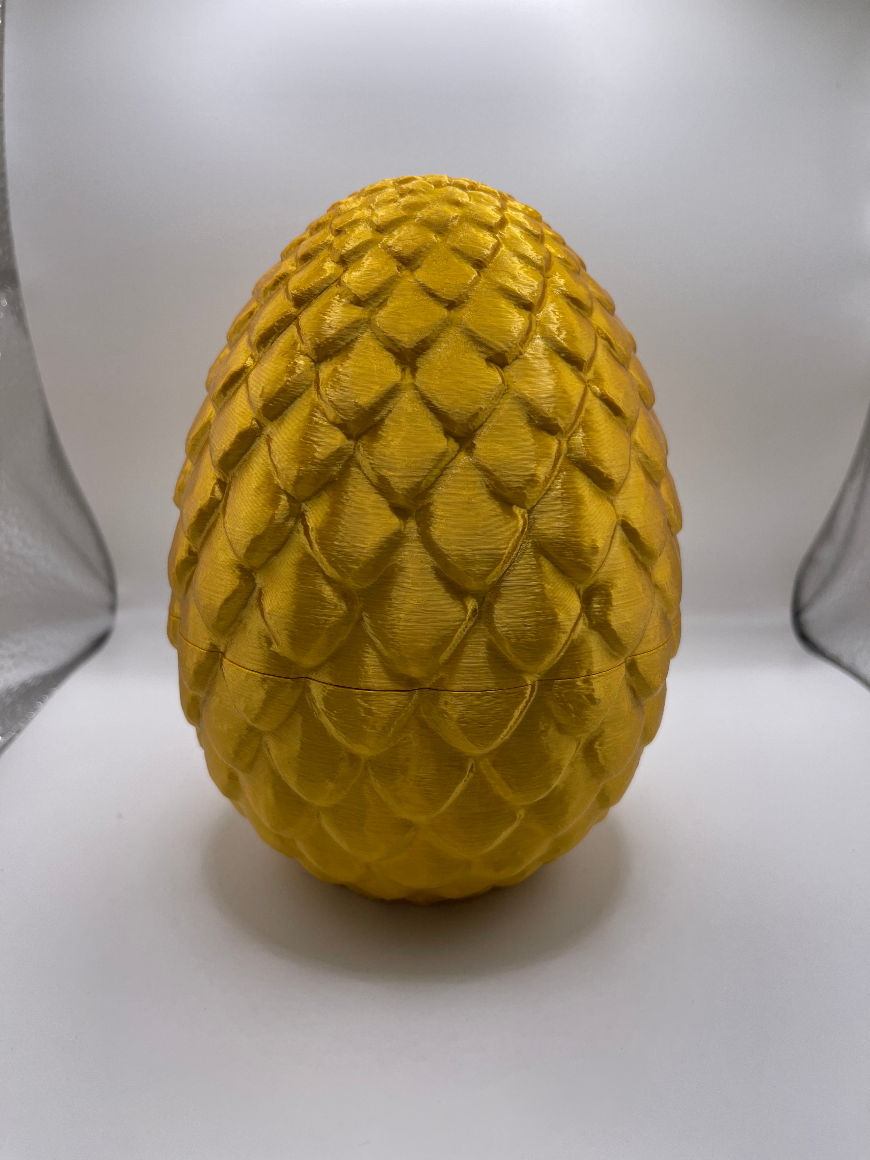 50cm Golden Articulated Crystal Dragon & Large Gold Dragon Egg Combo