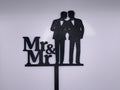 3d Printed - Mr & Mr Male Couple Wedding Cake Topper