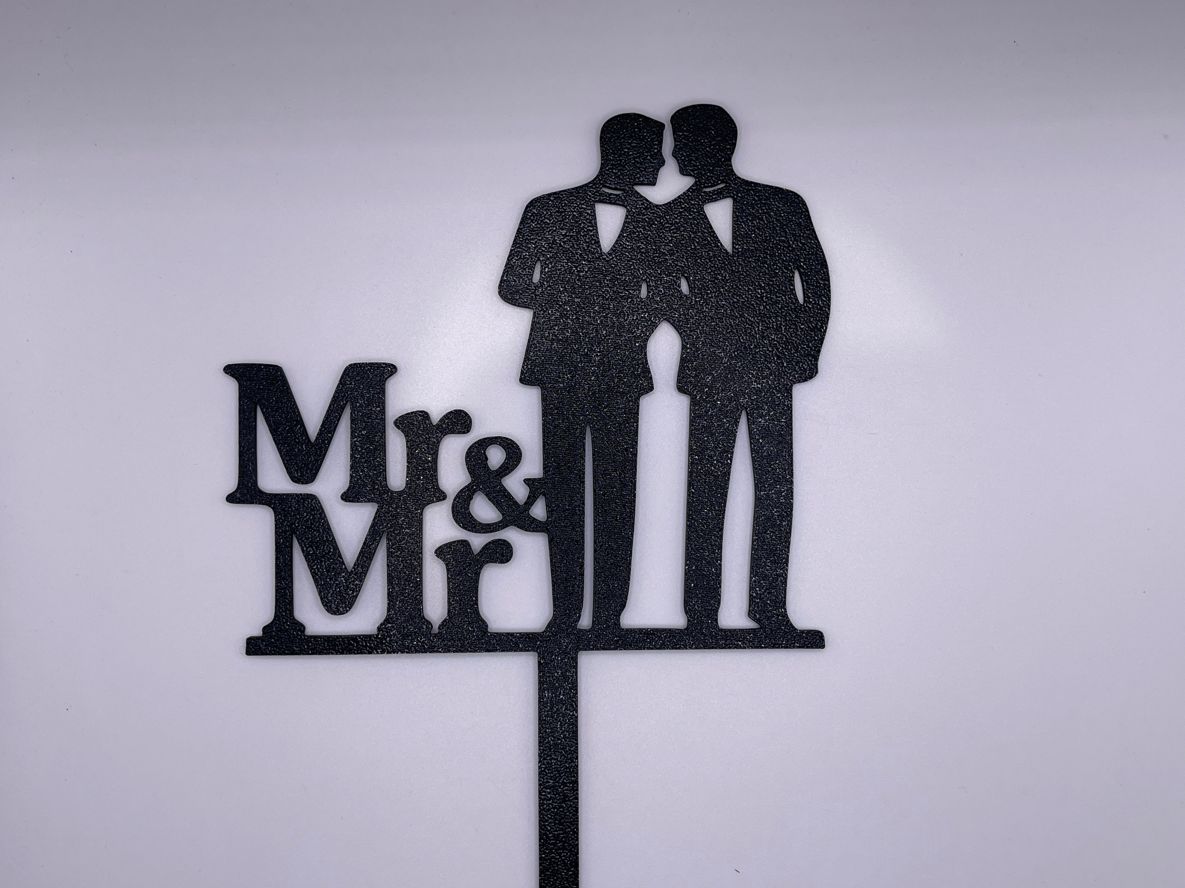 3d Printed - Mr & Mr Male Couple Wedding Cake Topper