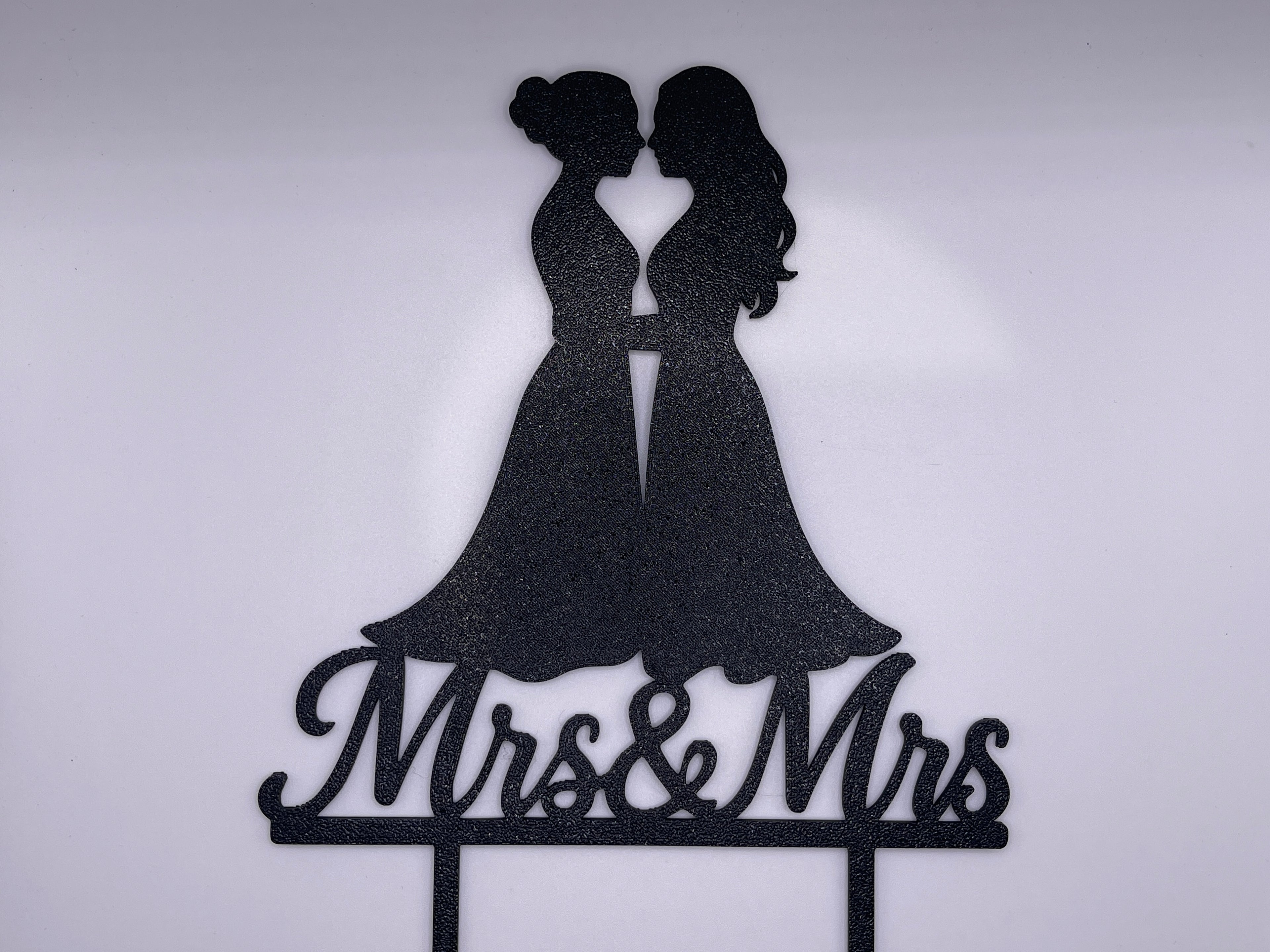 3d Printed - Mrs & Mrs Female Couple Wedding Cake Topper